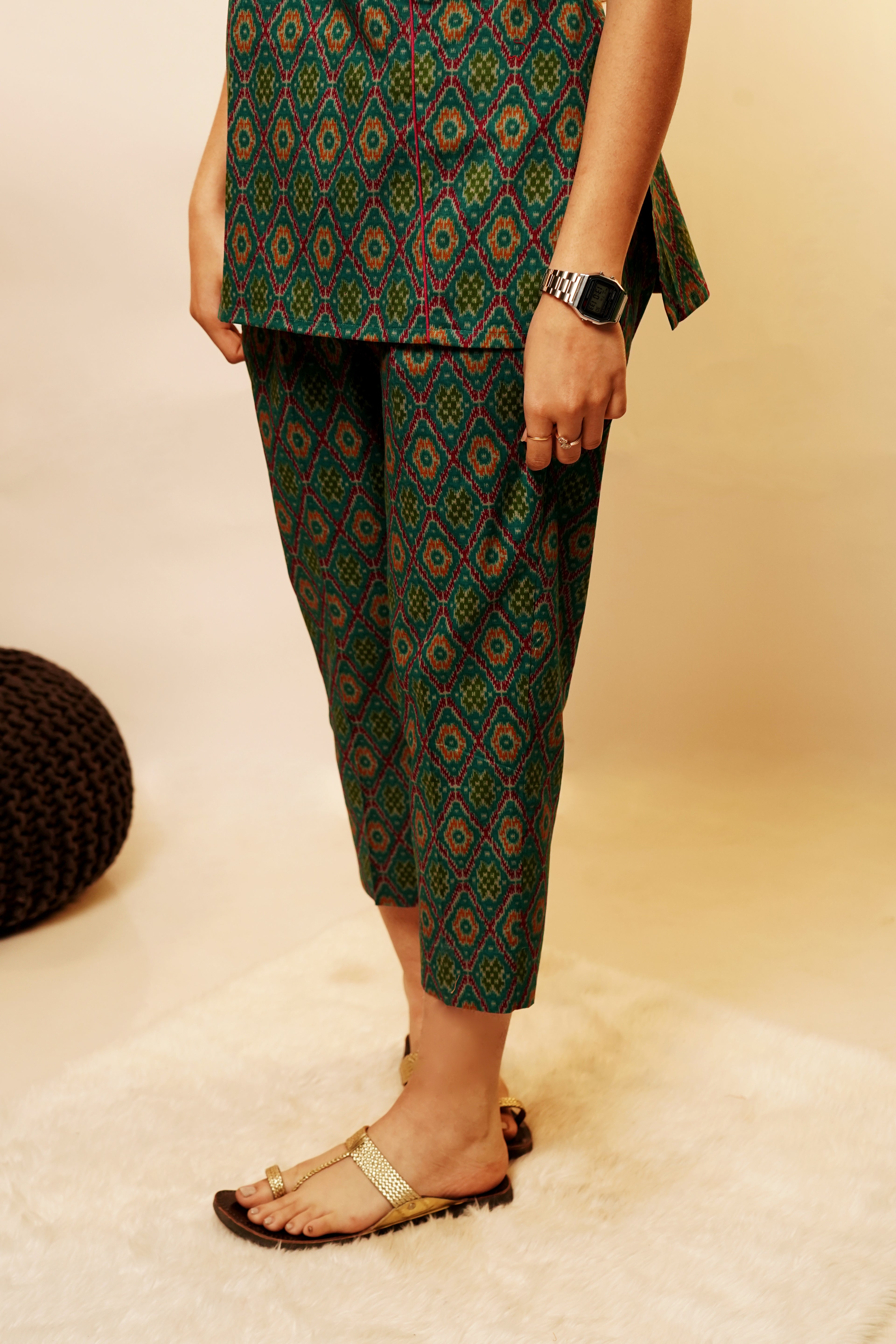 Green Ikkat Pants