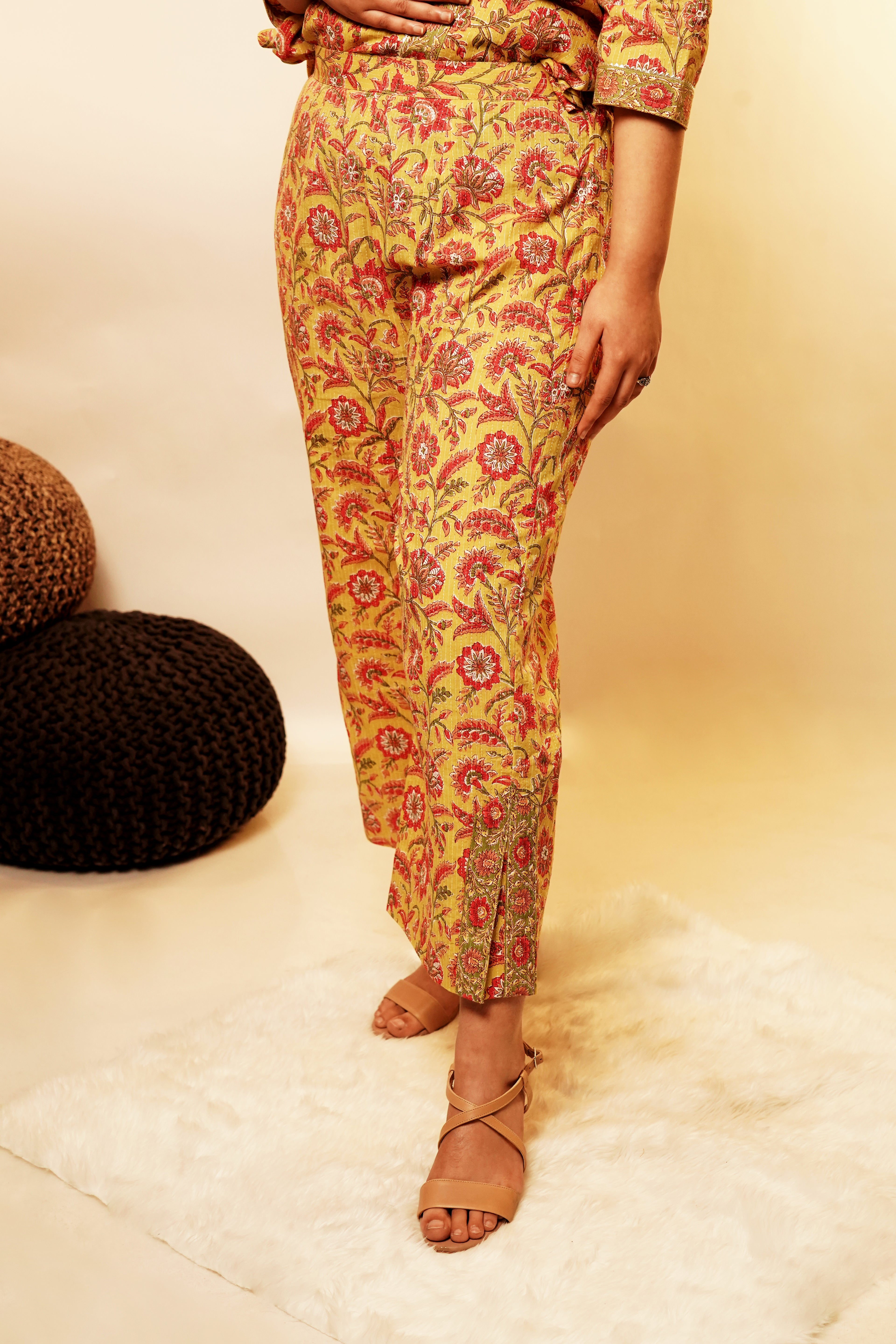 Yellow Floral Palazzo