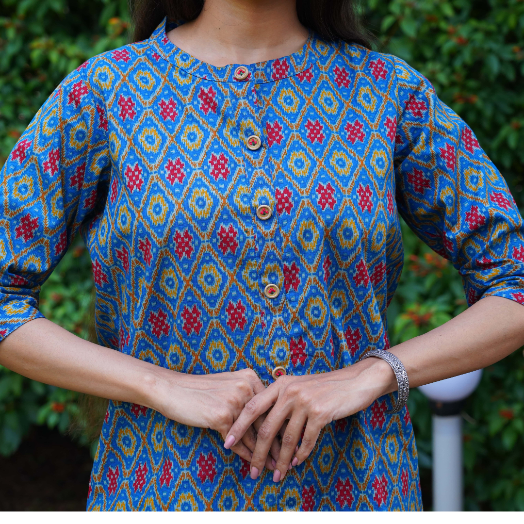 Blue Short Kurta