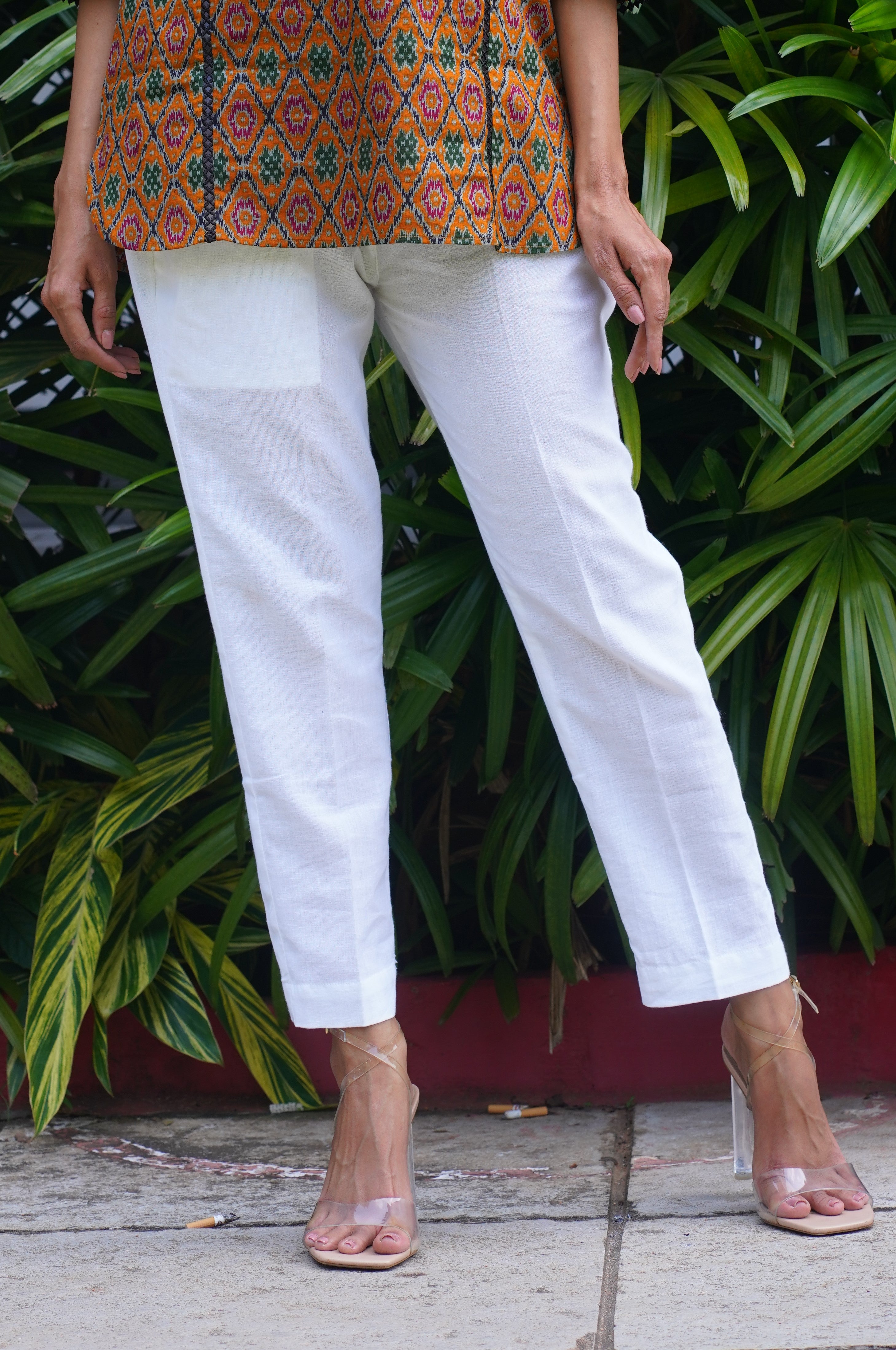 Straight White Pants