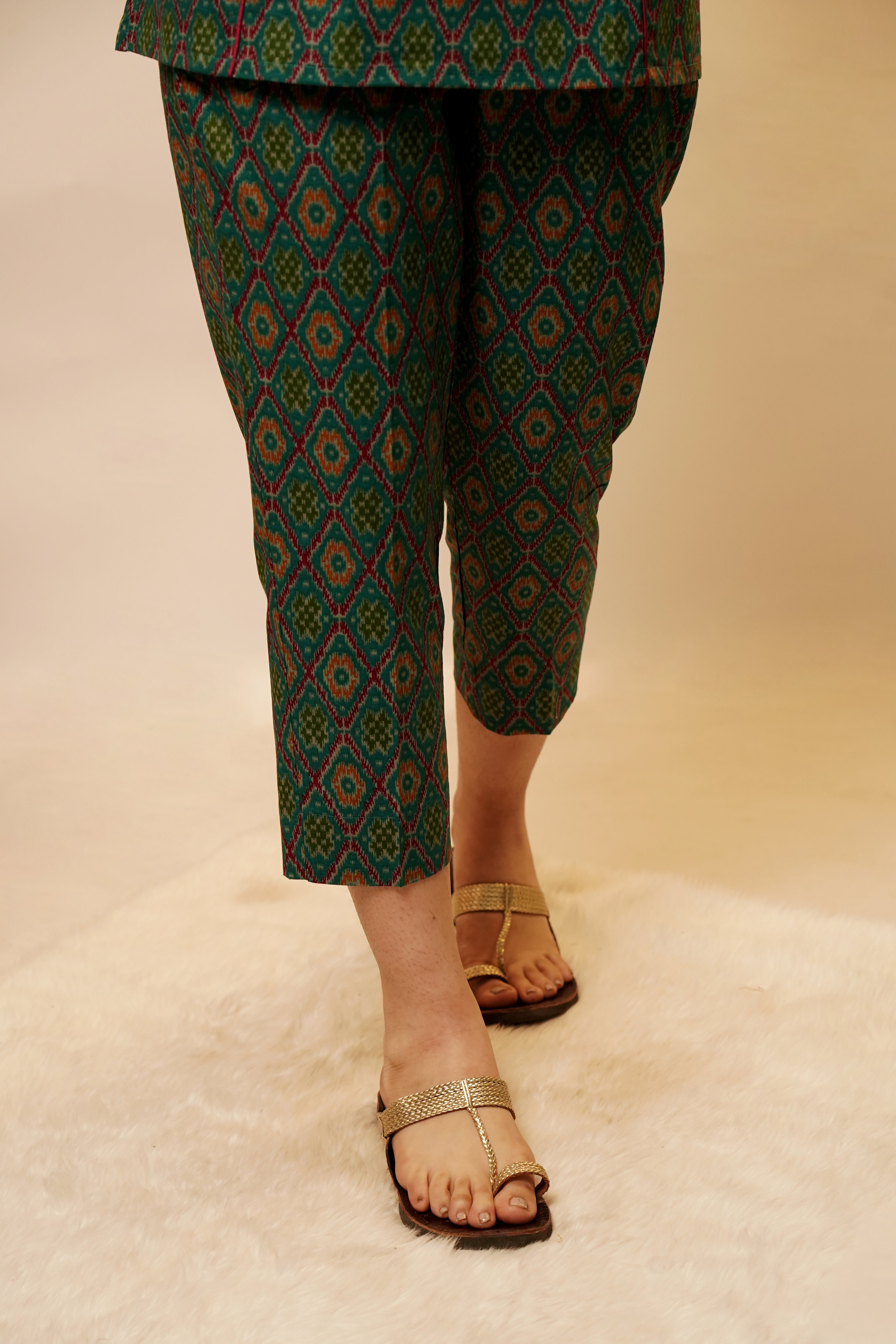 Green Ikkat Pants