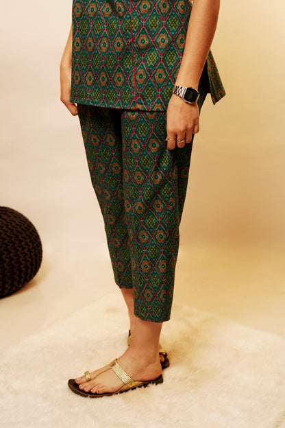 Green Ikkat Pants