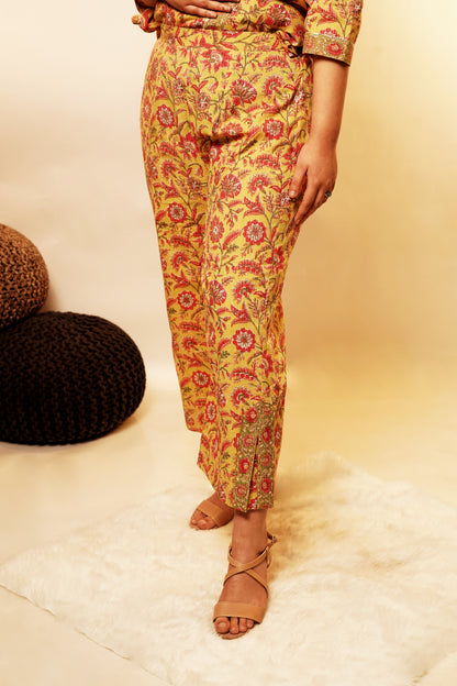 Yellow Floral Palazzo